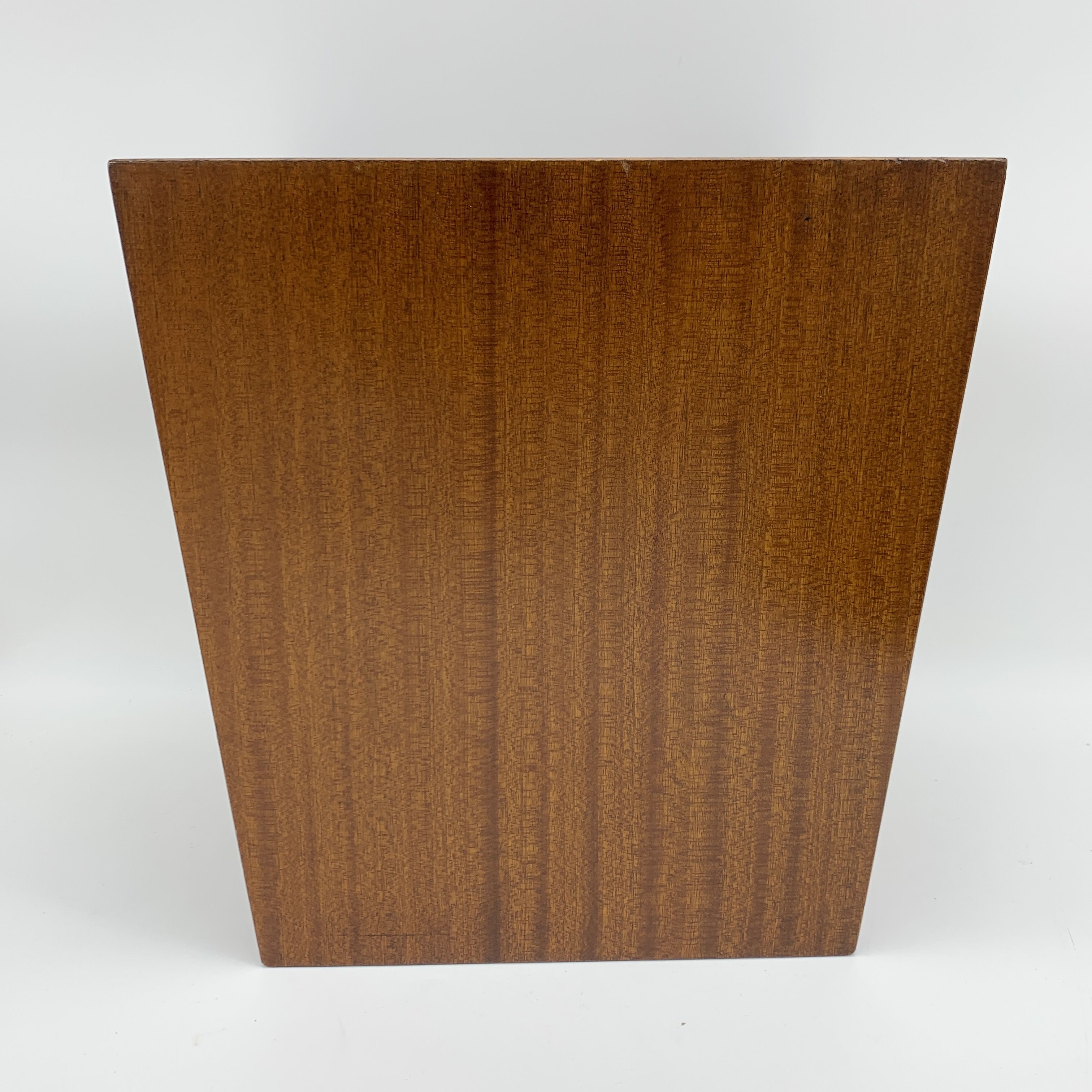 Trash basket with vintage veneered wooden papers ideal Scandinavian decoration