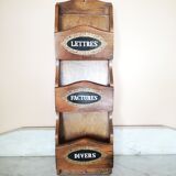 Vintage wall mount mail holder, invoices, etc.