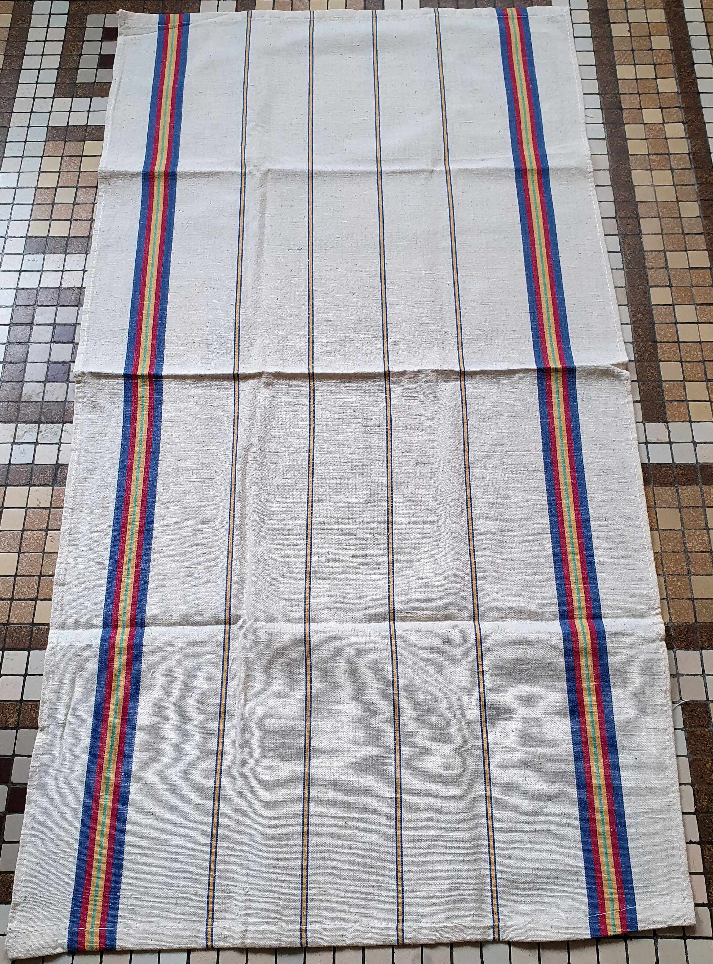 Set of vintage cotton tea towels