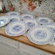 Lot de 9 assiettes plates Digoin Sarreguemines modèle Bernadette
