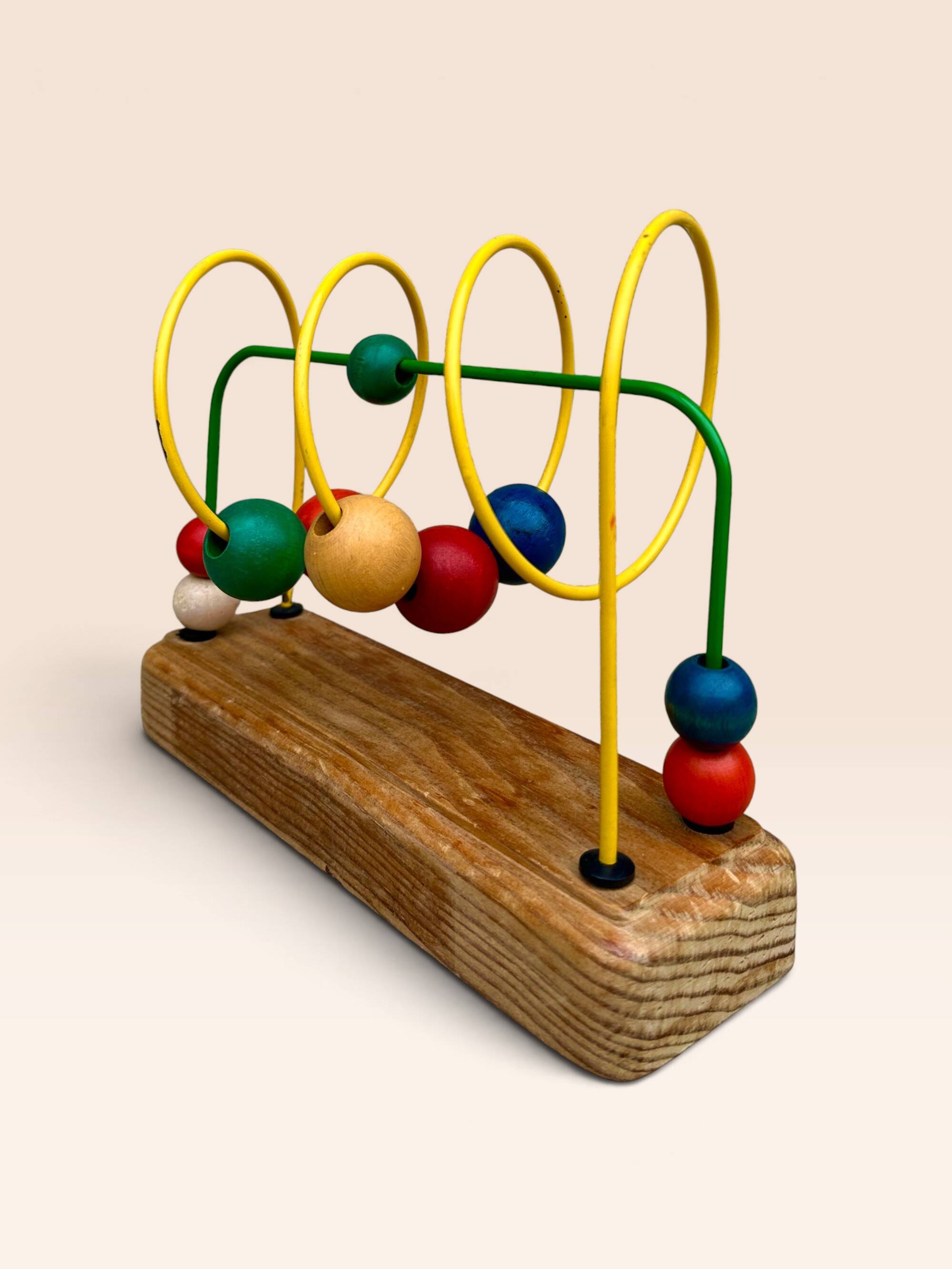 Jouet d'éveil boulier en bois multicolore