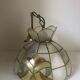 Suspension luminaire nacre et laiton