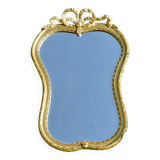 Large Louis XVI style beveled mirror in gilded painted wood - H: 78 cm - 1960