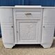 1930 Art Deco sideboard with floral motifs and marble top