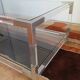 80s Lucite, Glass and Metal Coffee Table