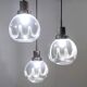 Murano Glass and Varnished Metal 3-Light Pendant by Toni Zuccheri for Venini