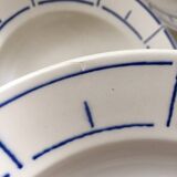 Terre de Fer Badonviller Chanzelles Blue pattern soup plates
