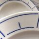Terre de Fer Badonviller Chanzelles Blue pattern soup plates