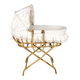 Bamboo bassinet on a stand, bohemian 1970s.