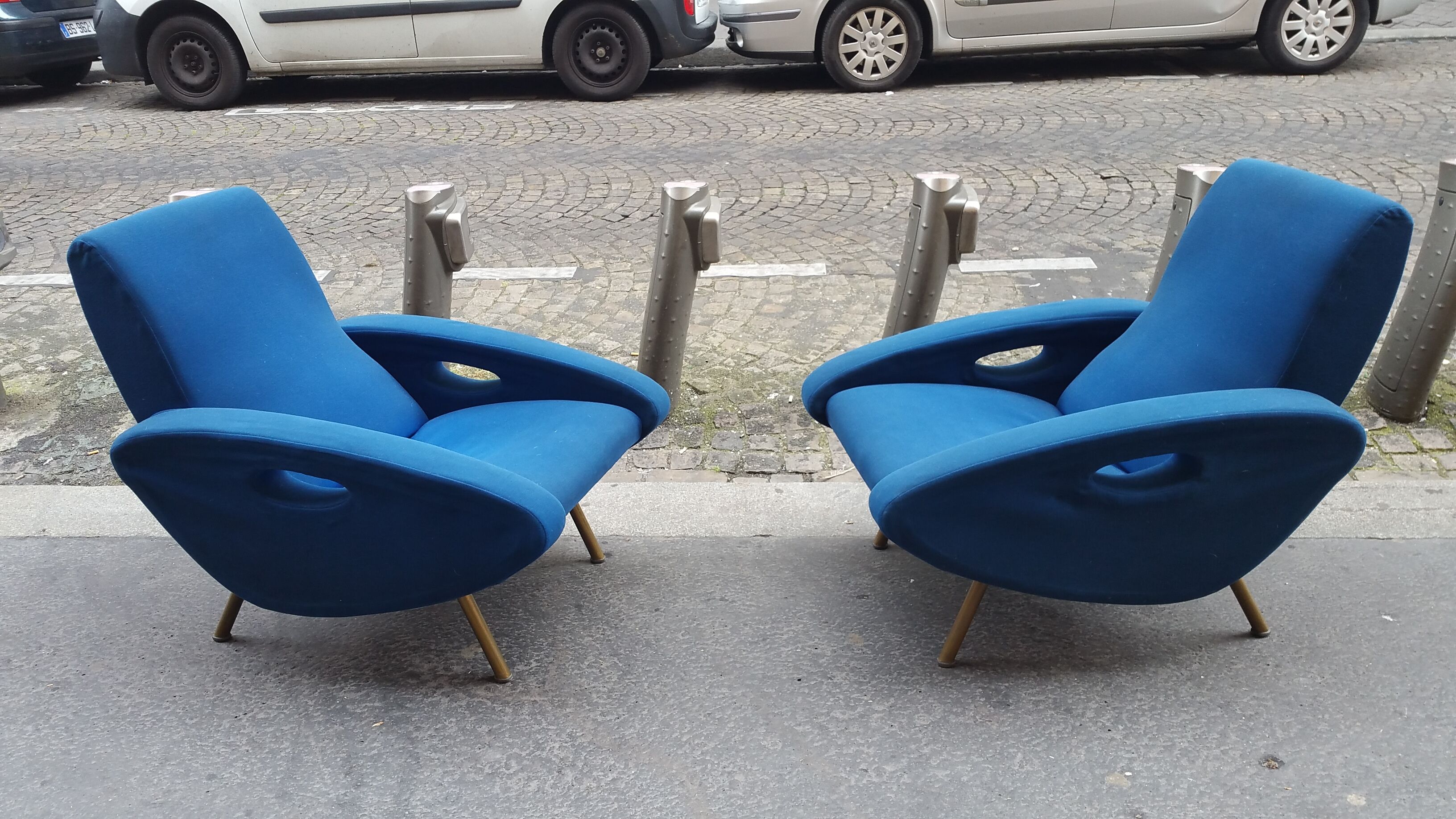1/2 rare club chairs lounge chair François Letourneur for Maurice Mourra 1955