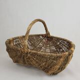 Burgundy wicker basket