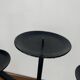 Chandelier en fer forgé , peint en noir, pour 3 bougies
