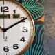 Horloge vintage pendule murale silencieuse carrée "Jaz vert noir"