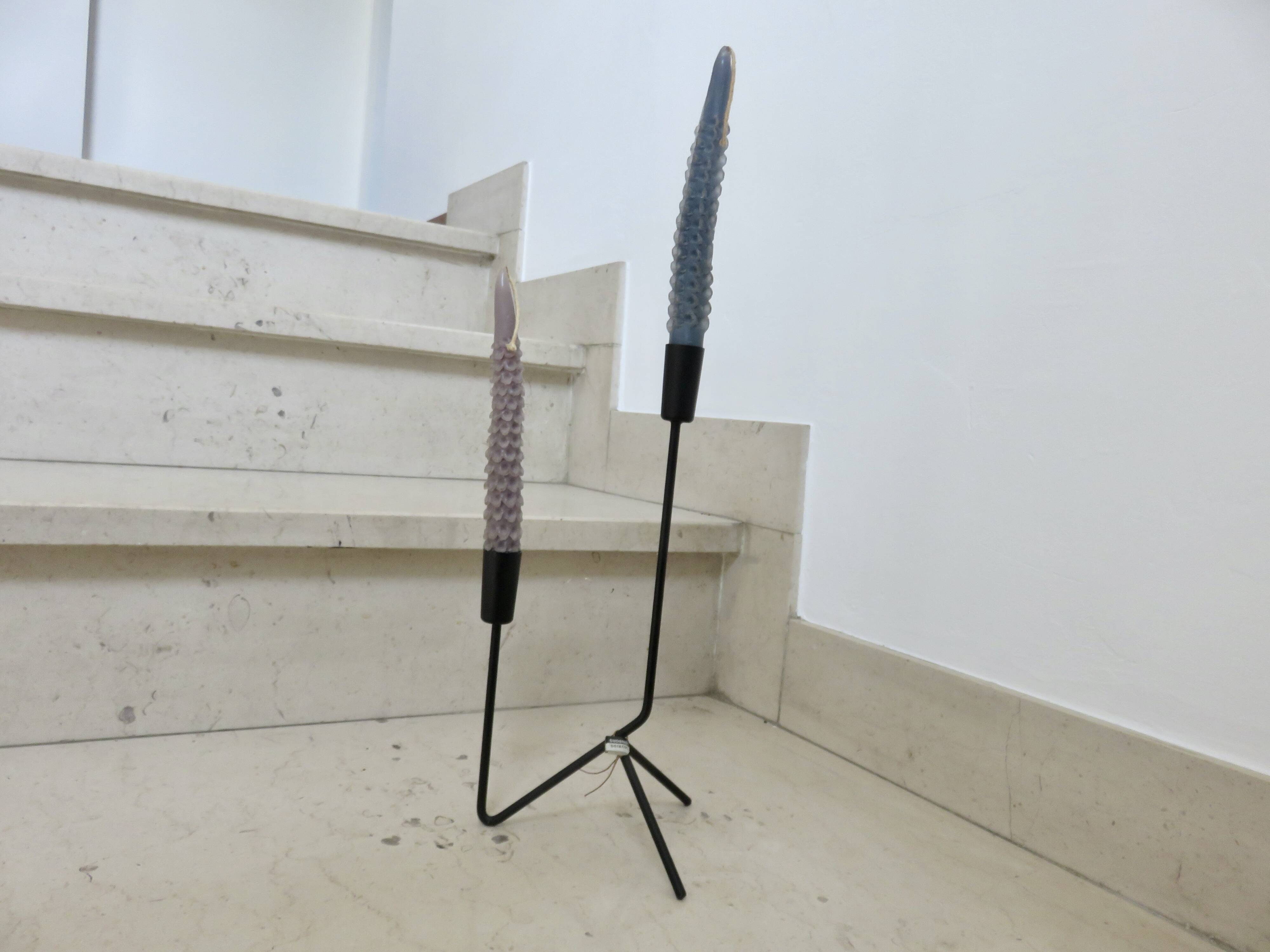 Série de 3 authentiques bougeoirs par Laurids Lonborg, Danemark, 1960