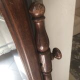 Swivel wooden mirror on stand