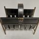 Vintage leather magazine rack, 50s