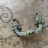 Pair of large antique bronze handles, L. Pinet 19th century
