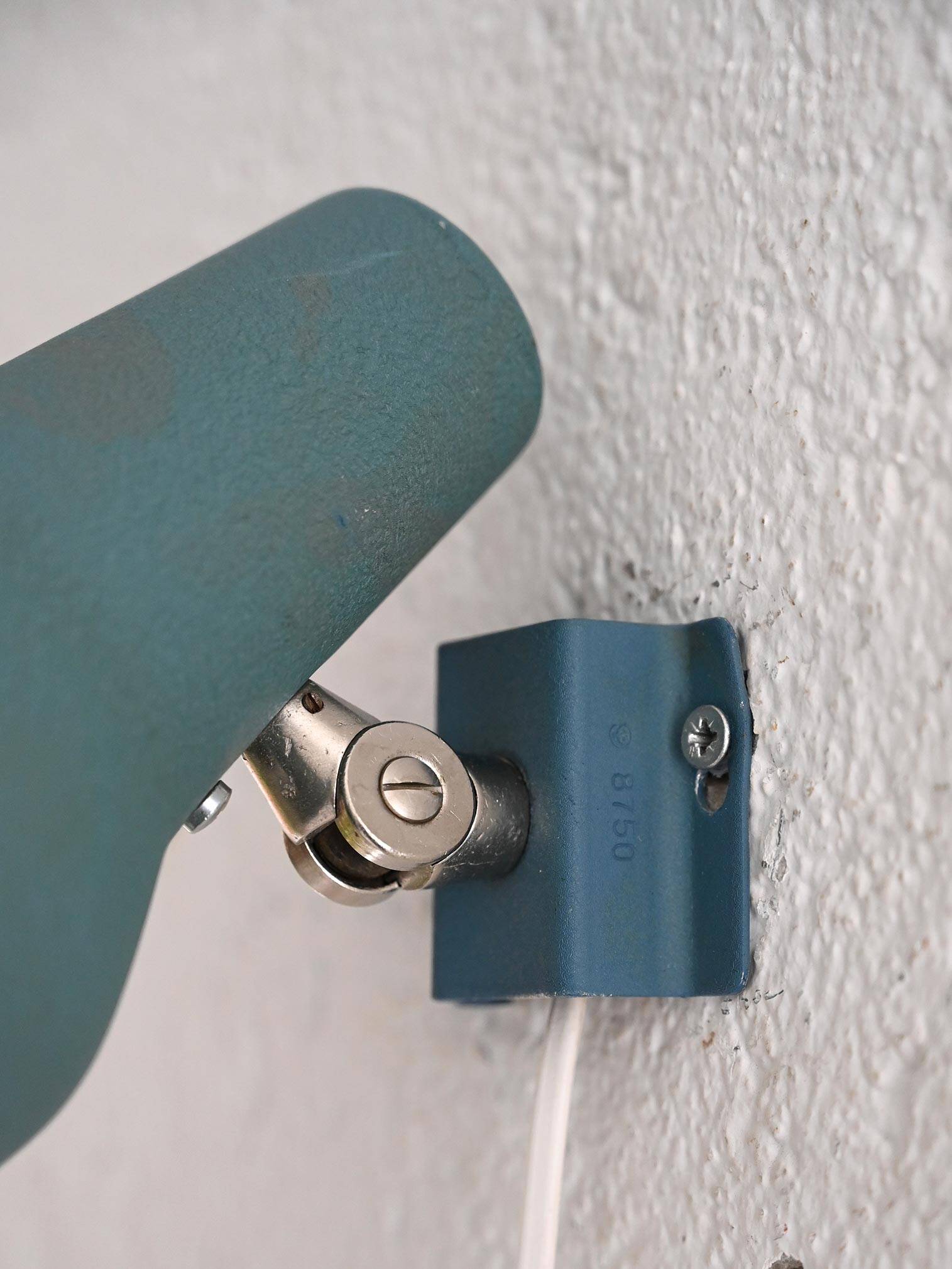 1950s/60s Scandinavian Blue Wall Lamp