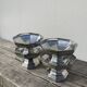 4 stainless steel cups 1970 signed Couzon