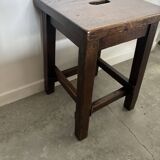 Varnished wooden stool