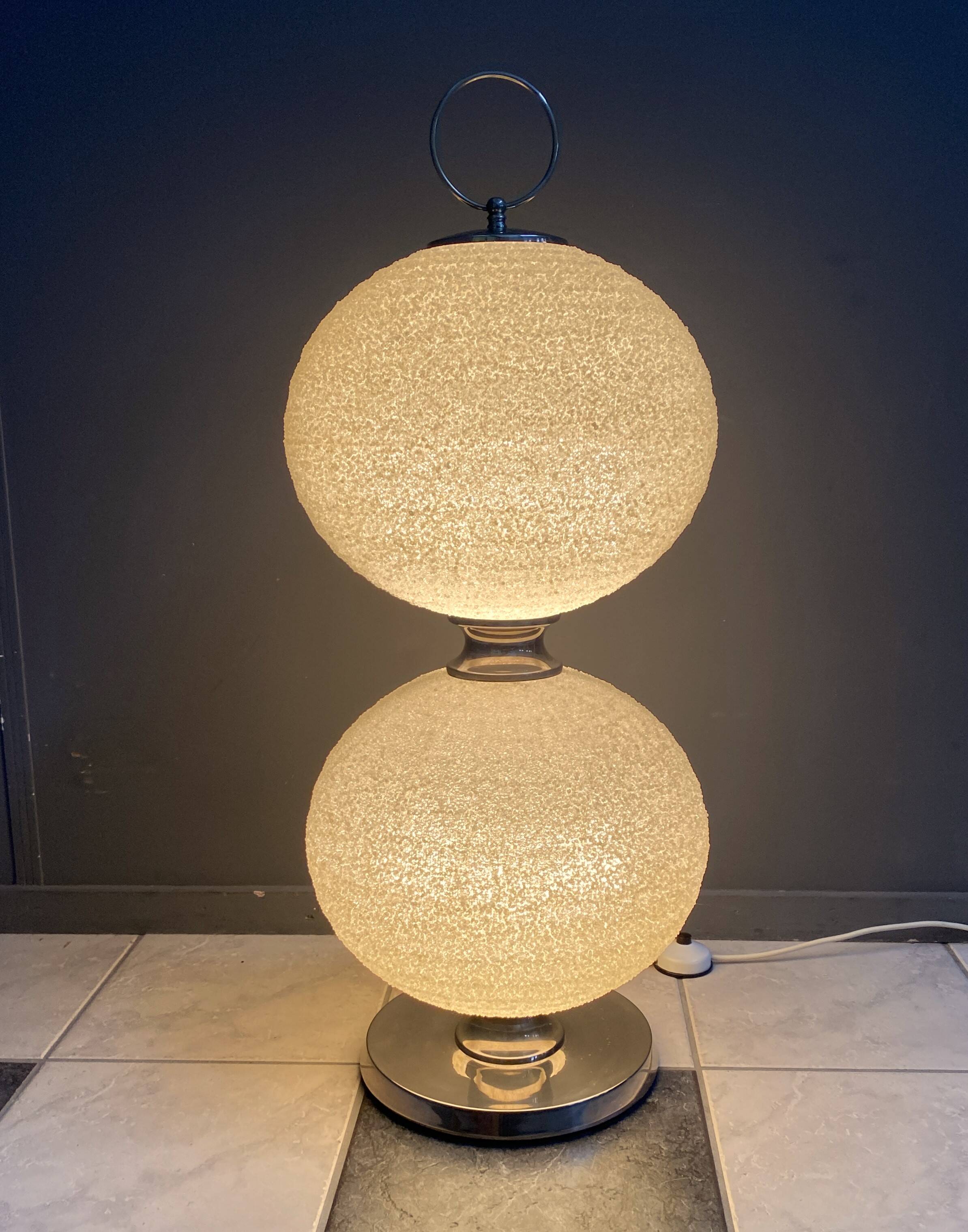 Sugarball double-light floor lamp by John and Sylvia Reid for Rotaflex