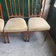 Serie de 4 chaises directoire en marqueterie et merisier