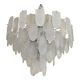 Italian Glass Chandelier Clear and Frosted Art Deco