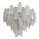 Italian Glass Chandelier Clear and Frosted Art Deco