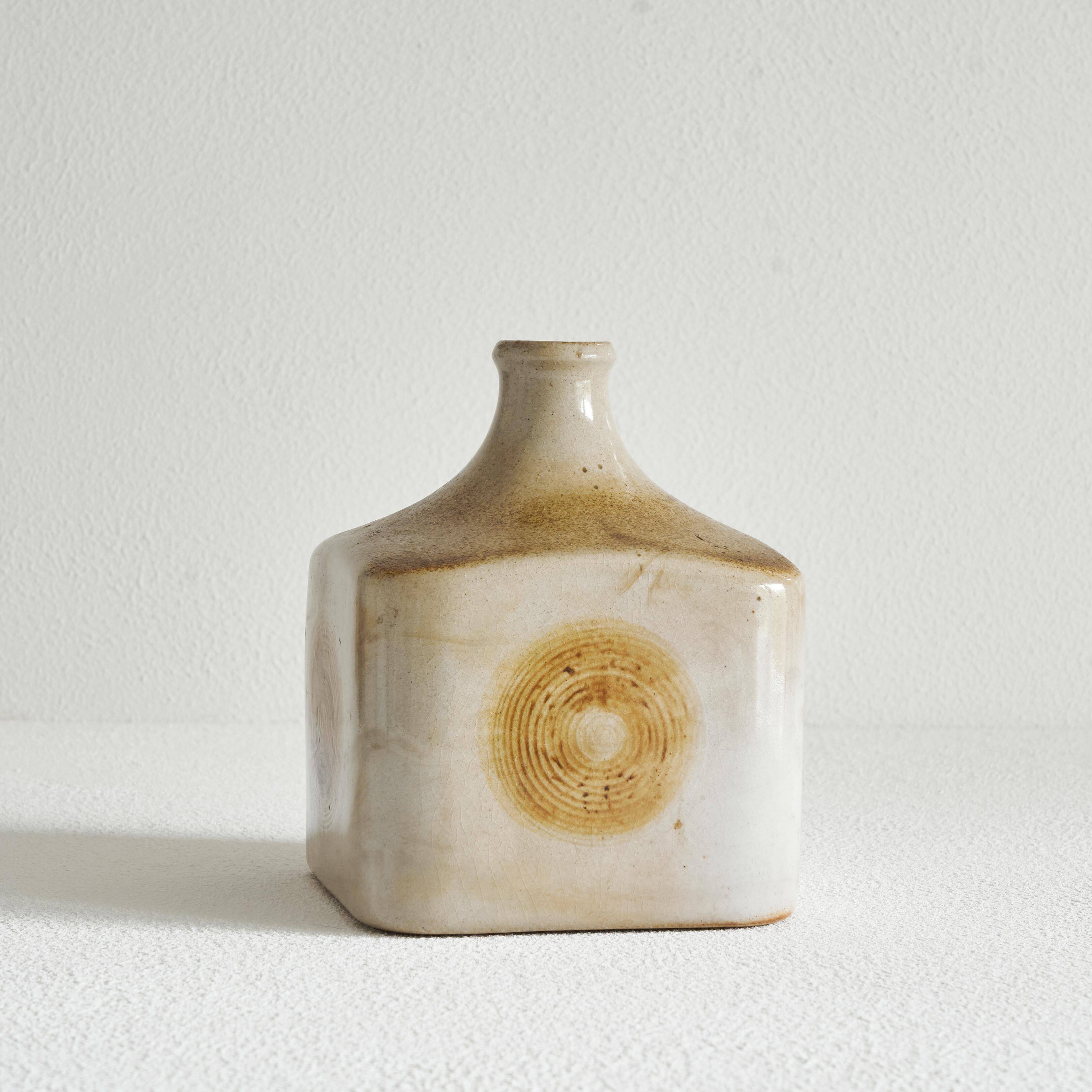 Studio ceramic vase 'Wood Impression' mid-20th century