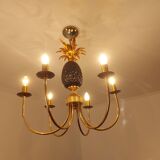 Pineapple chandelier from the 70'S in brass
