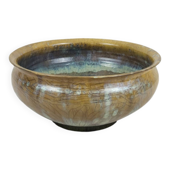 Stoneware salad bowl signed Anne Marie Sybesma De Bay, aka MIEP La Borne