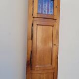 Encoignure armoire d'angle vitré en merisier ancienne 1900s