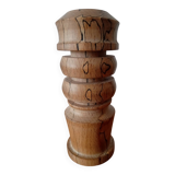 Hand-turned wooden candle holder