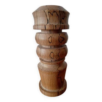 Hand-turned wooden candle holder