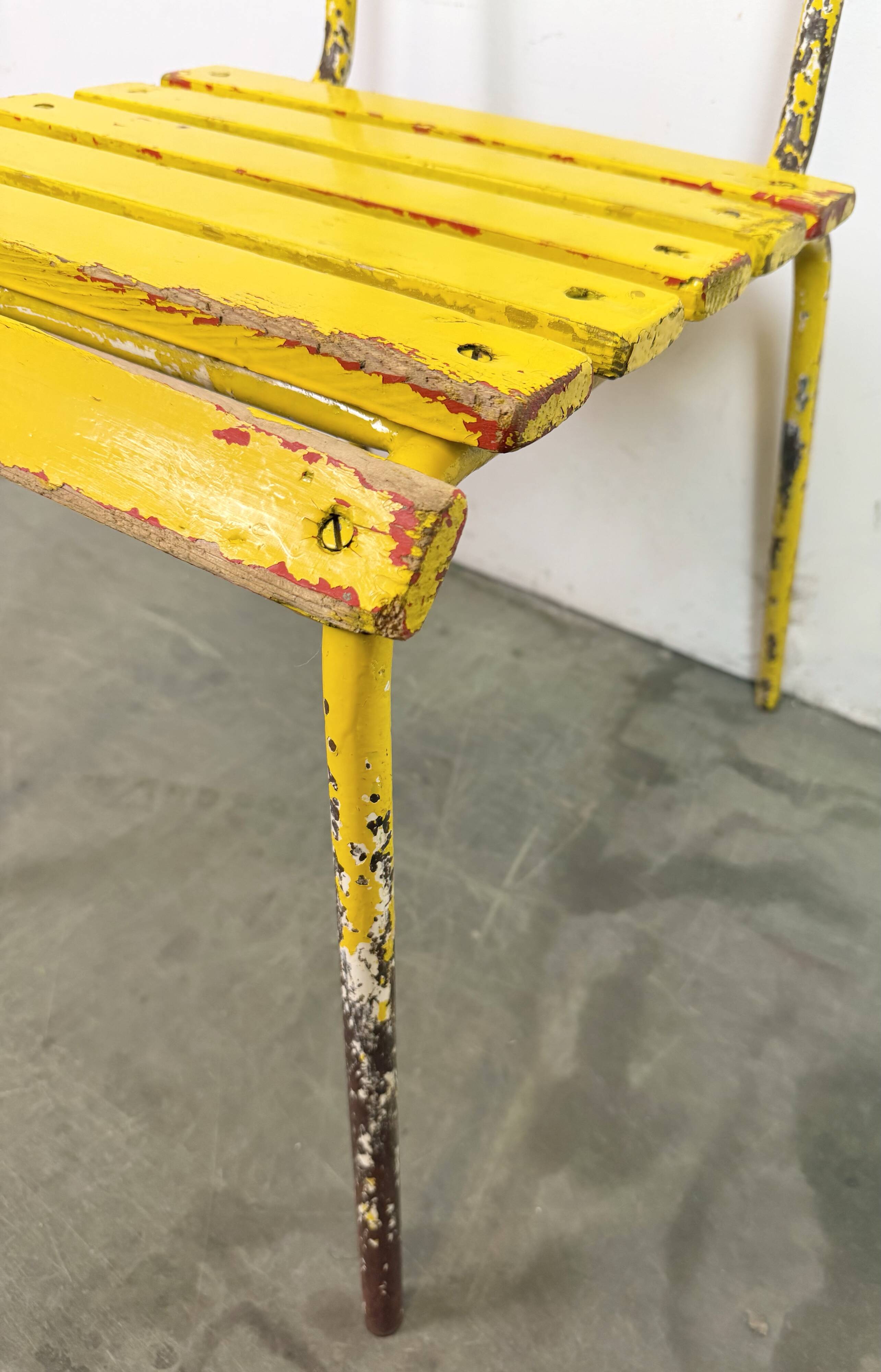 Vintage Yellow Industrial Chair, 1960s