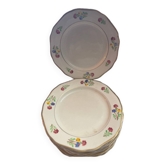 11 Longwy dessert plates