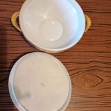 Oval serving dish and soup tureen in Limoges porcelain GDA ("Viviane")