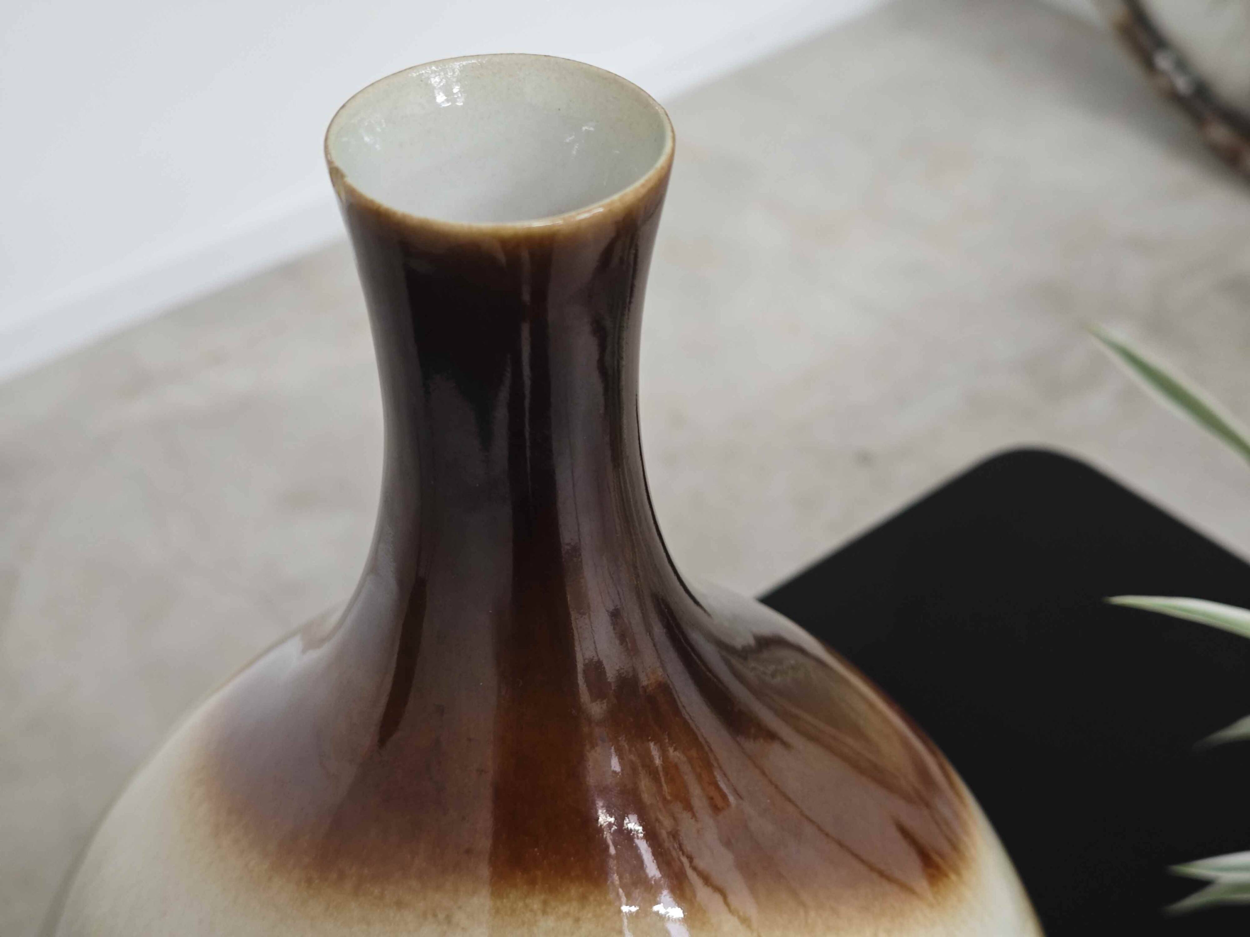 Large brown ceramic vase Ditmar Urbach 1970
