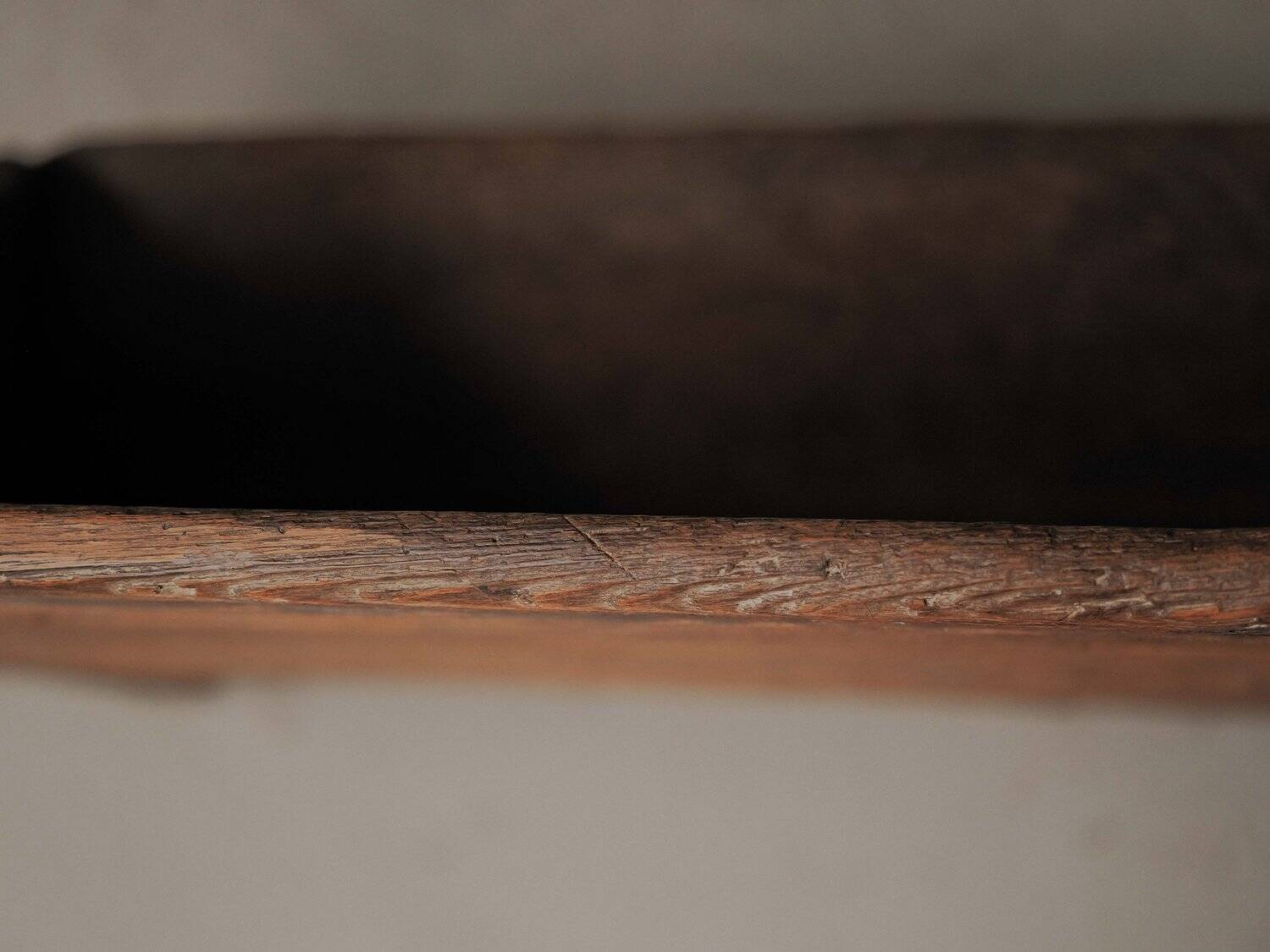 Farm bench in solid wood, Art-Populaire, 19th century