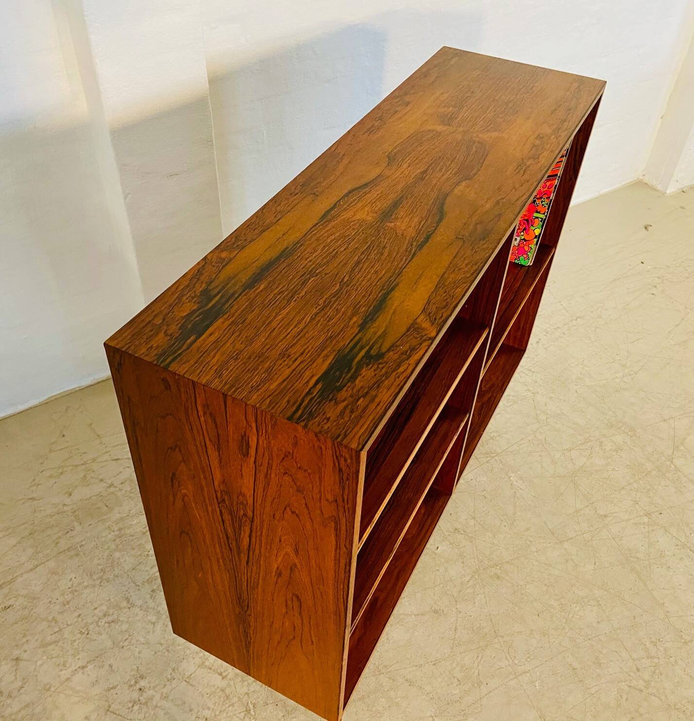 Vintage Danish mid-century retro rosewood bookcase 1960s