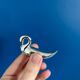 8 vintage silver-plated swan knife rests