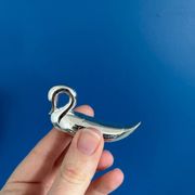 8 vintage silver-plated swan knife rests