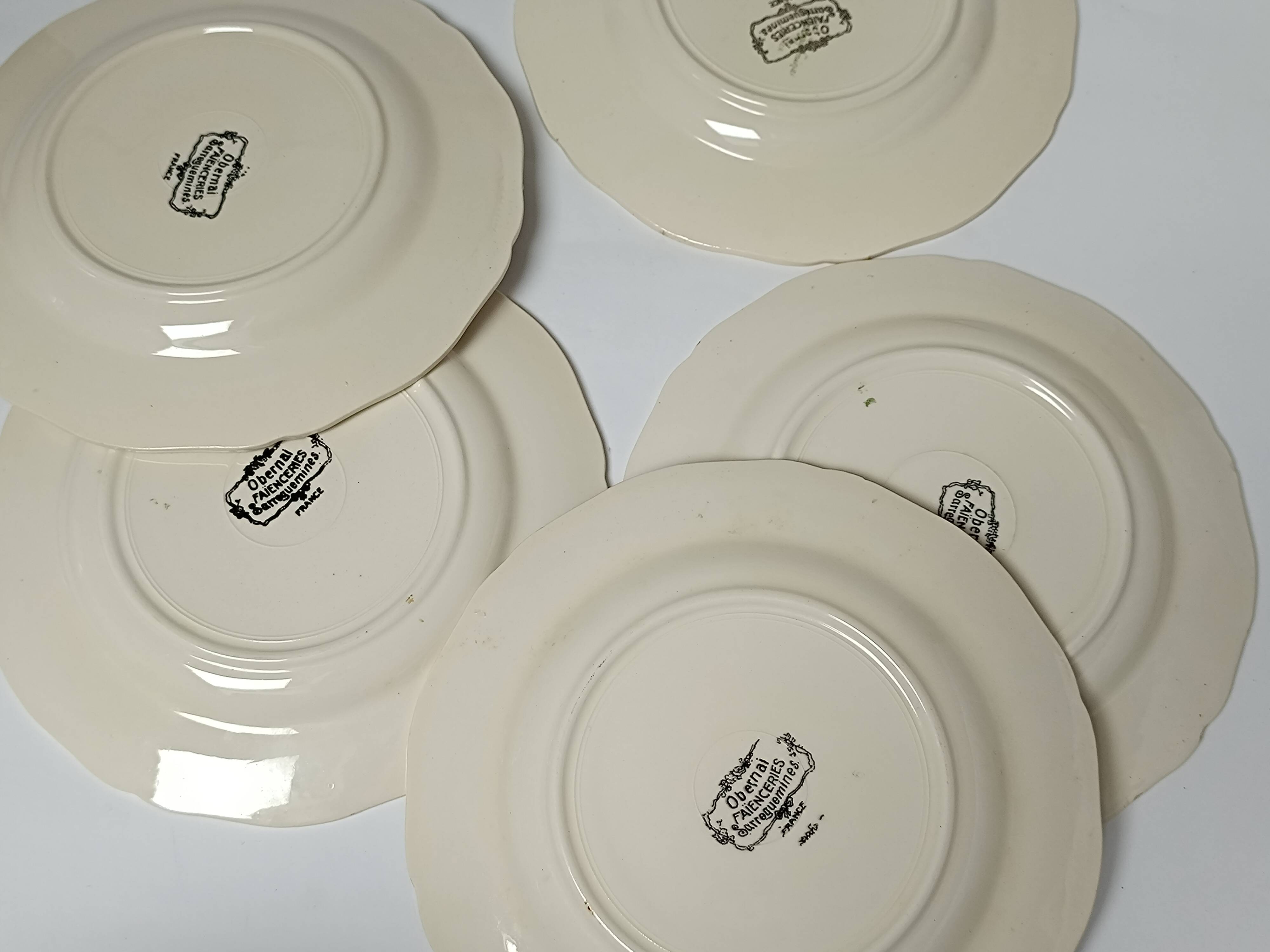 Assiettes à dessert Sarreguemines Obernai