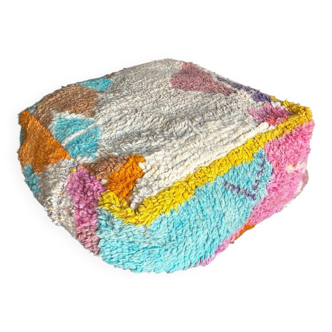 Moroccan wool pouf
