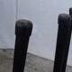 Pair of stools tripod in metal and wood log