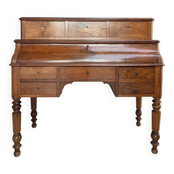 Louis Philippe cylinder desk in walnut from the 19th century.