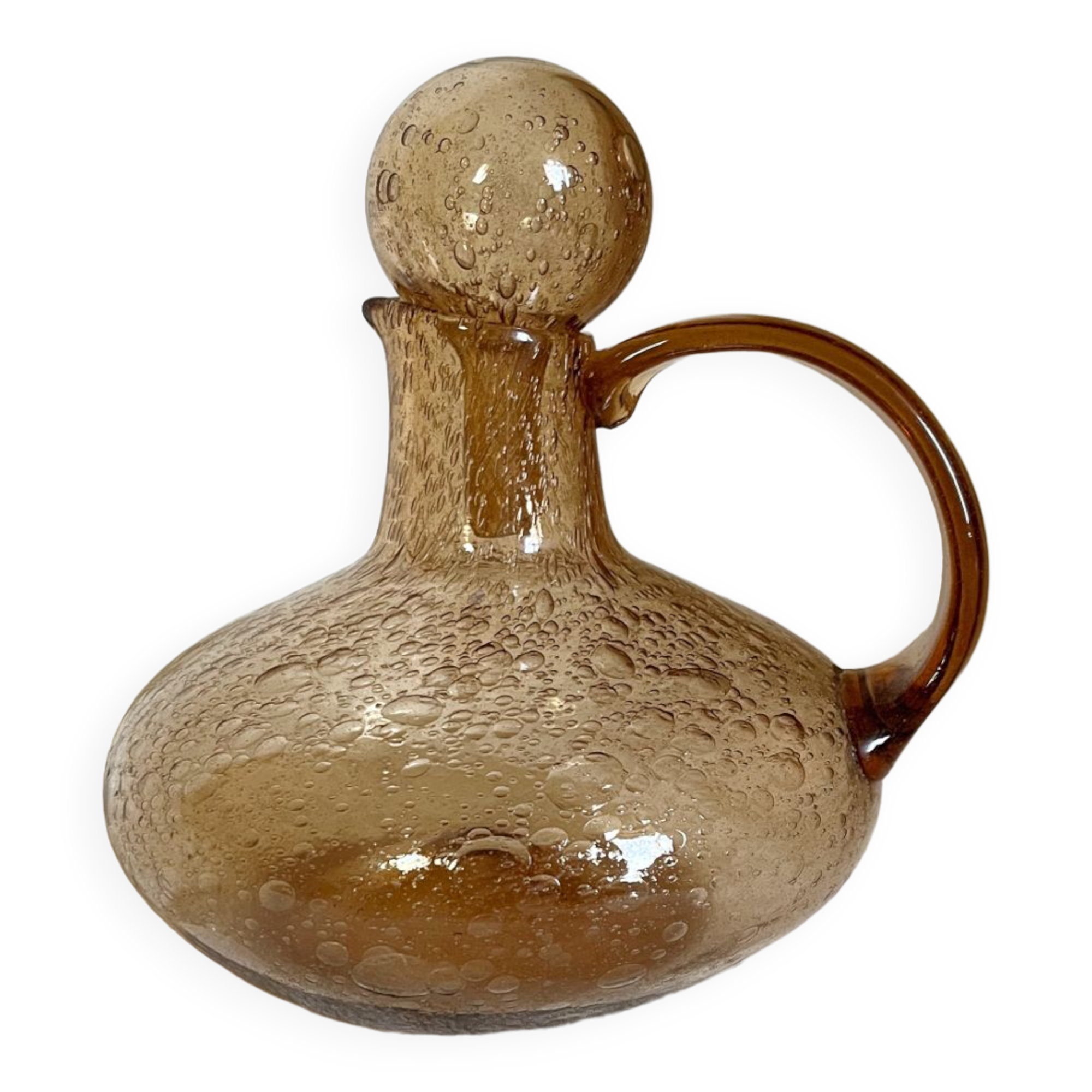 Bubbled glass decanter
