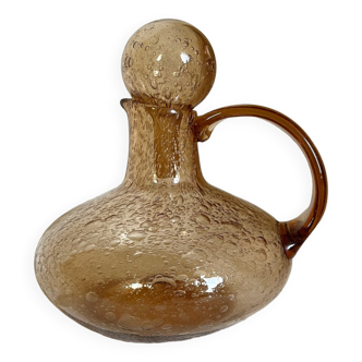 Bubbled glass decanter