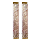 Appliques murales en or de luxe avec verre de Murano "Graniglia" en améthyste rose -- Ensemble