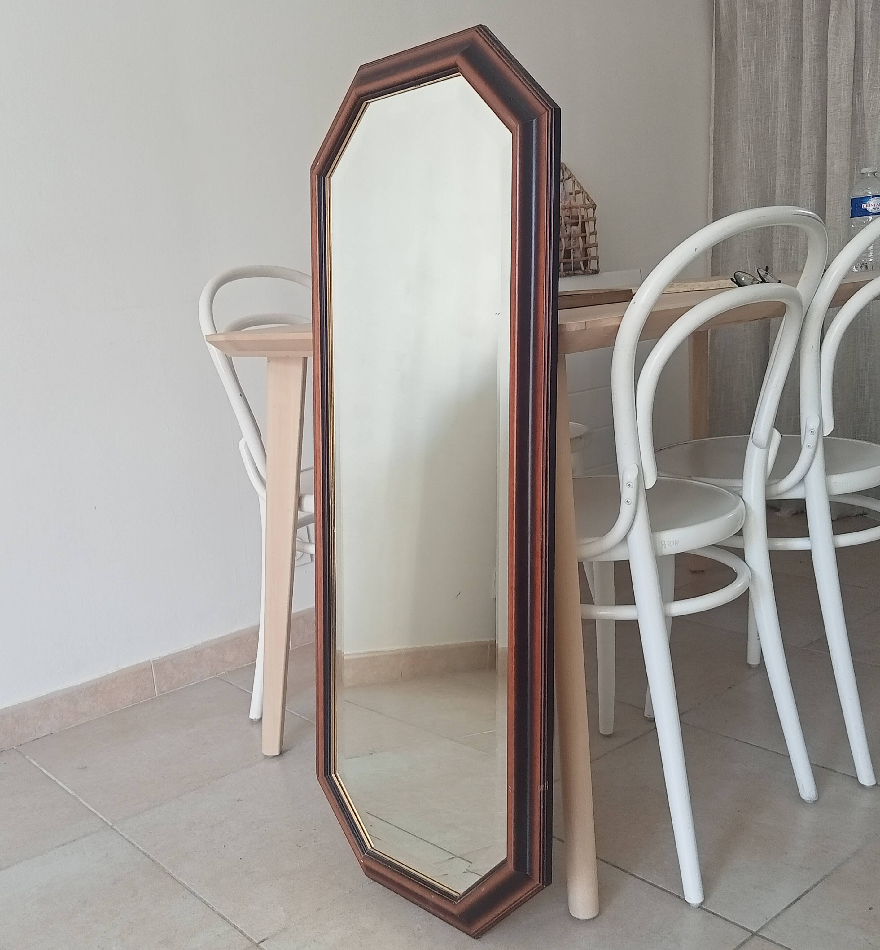 Miroir octogonale vintage biseauté années 70/80